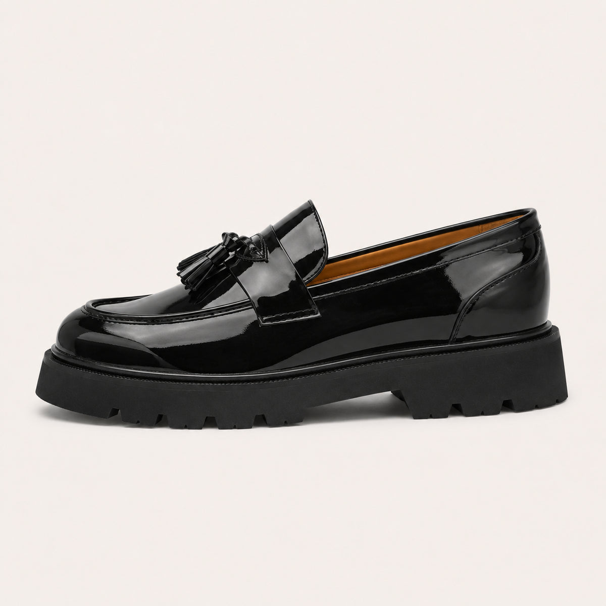 Mocassin Homme Semelle Épaisse Vernis - vue de côté