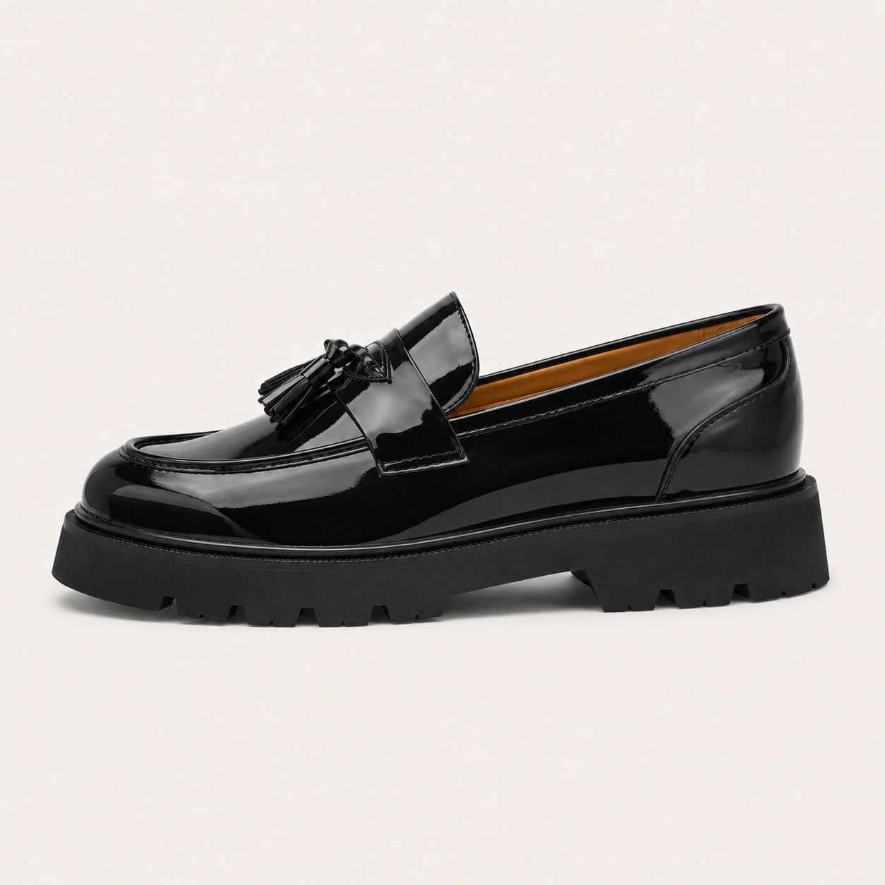 Mocassin Homme Semelle Épaisse Vernis - vue de côté