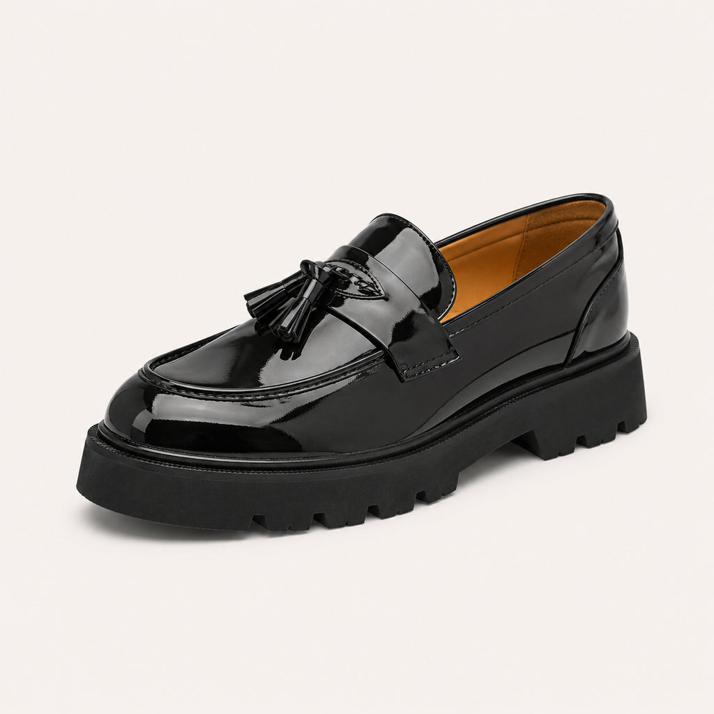 Mocassin Homme Semelle Épaisse Vernis - vue 3/4