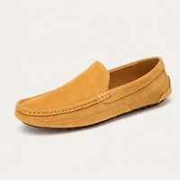Mocassin Homme Suédé Camel de Conduite - vue 3/4