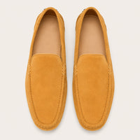 Mocassin Homme Suédé Camel de Conduite - vue du dessus