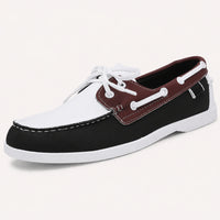Mocassin Noir Homme En Similicuir - vue 3/4