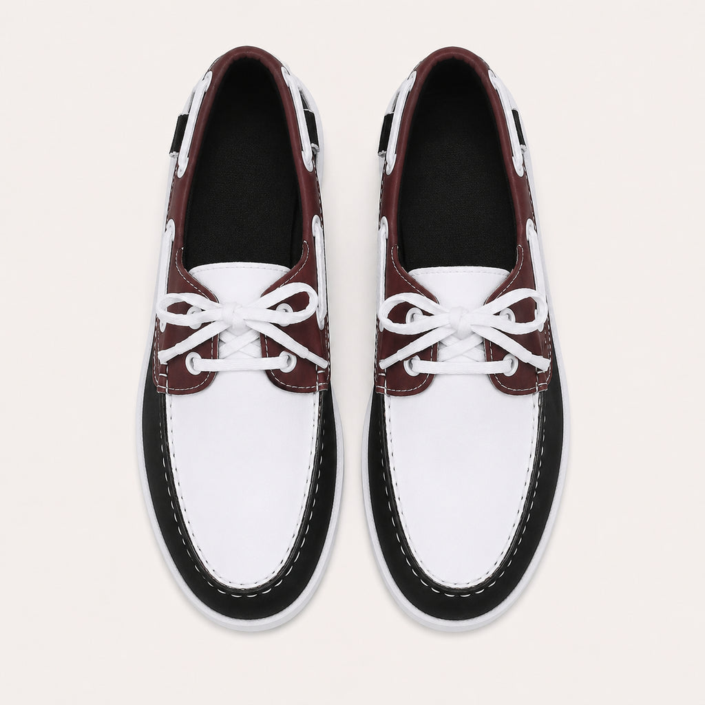 Mocassin Noir Homme En Similicuir - vue de côté
