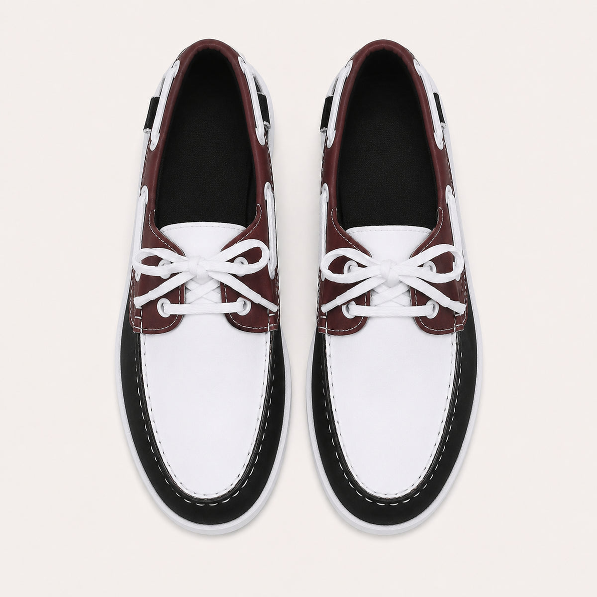 Mocassin Noir Homme En Similicuir - vue de côté