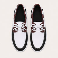 Mocassin Noir Homme En Similicuir - vue de côté