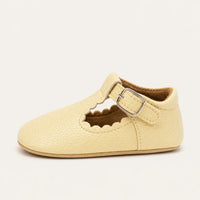 Mocassin Orthopédique Pour Bébé En Cuir Véritable Jaune - vue de côté