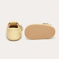Mocassin Orthopédique Pour Bébé En Cuir Véritable Jaune - vue du dessus