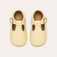 Mocassin Orthopédique Pour Bébé En Cuir Véritable Jaune - vue de la semelle