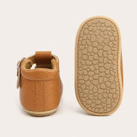 Mocassin Orthopédique Pour Bébé En Cuir Véritable Marron - vue de la semelle
