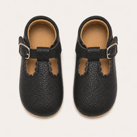 Mocassin Orthopédique Pour Bébé En Cuir Véritable Noir - porté