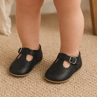 Mocassin Orthopédique Pour Bébé En Cuir Véritable Noir - vue du dessus