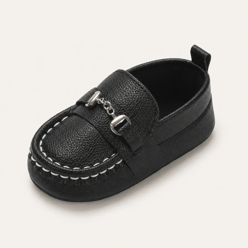 Mocassins Bébé En Similicuir À Boucle - vue 3/4