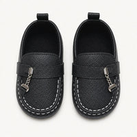 Mocassins Bébé En Similicuir À Boucle - vue du dessus