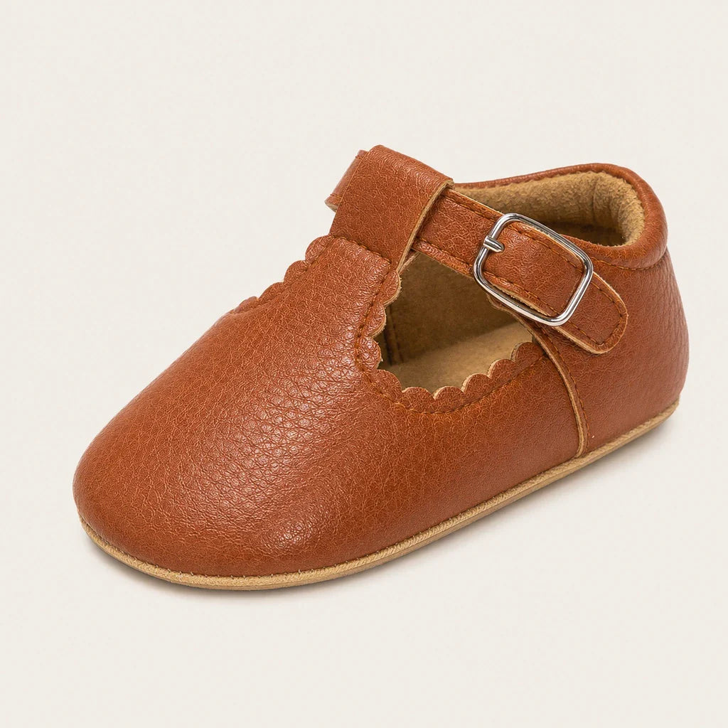 Mocassins Bébé En Similicuir À Bride En T - vue 3/4