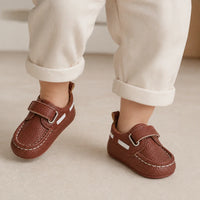 Mocassins Bébé Premiers Pas Marron - porté