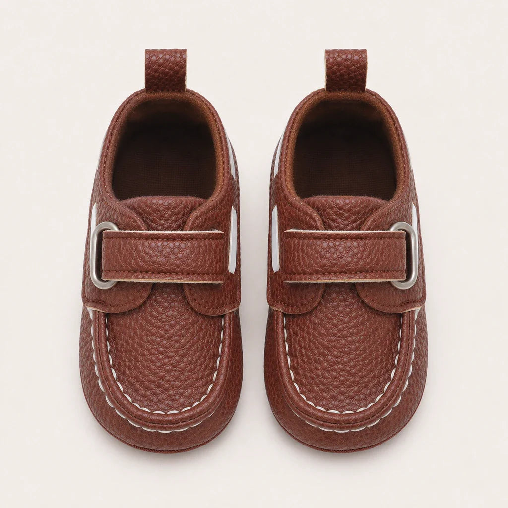 Mocassins Bébé Premiers Pas Marron - vue du dessus