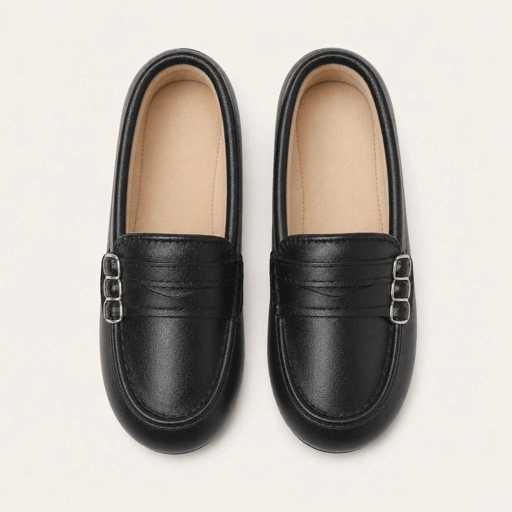 Mocassins Bébé Printemps En Simili-Cuir - vue du dessus