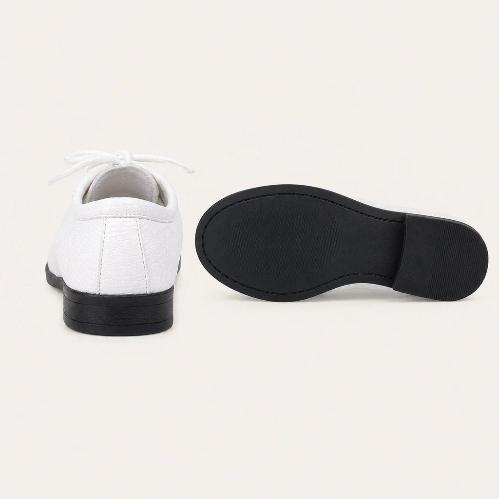 Mocassins de Mariage pour Garçons Blanc - vue de la semelle