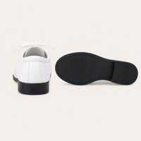 Mocassins de Mariage pour Garçons Blanc - vue de la semelle