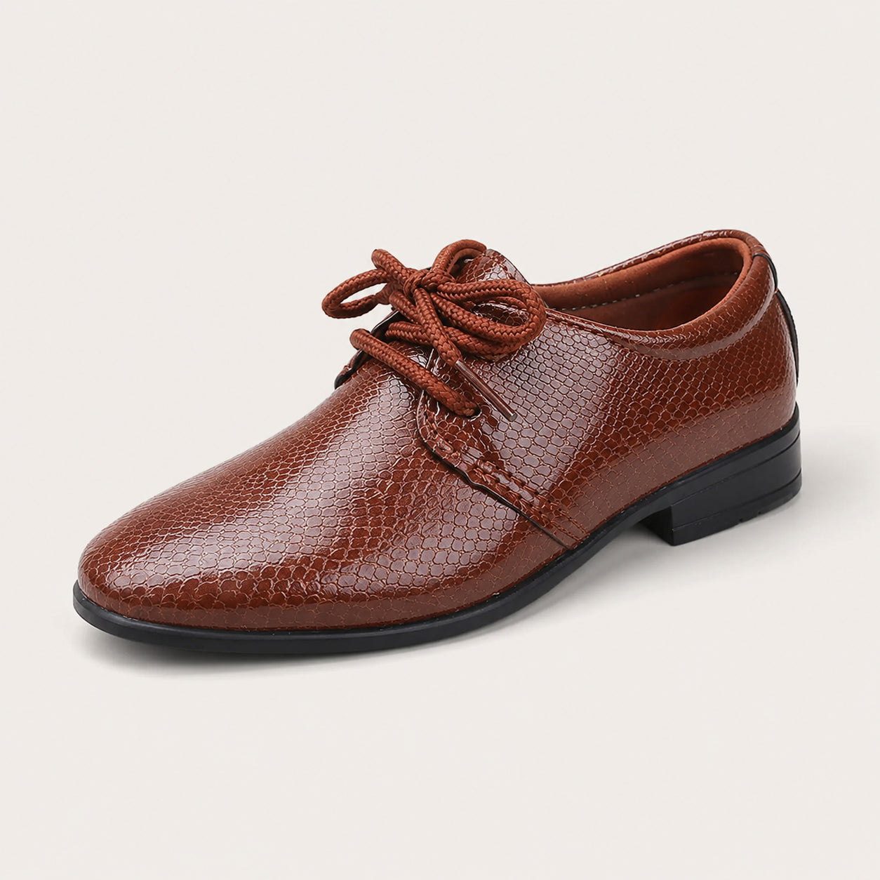 Mocassins de Mariage pour Garçons Marron - vue 3/4