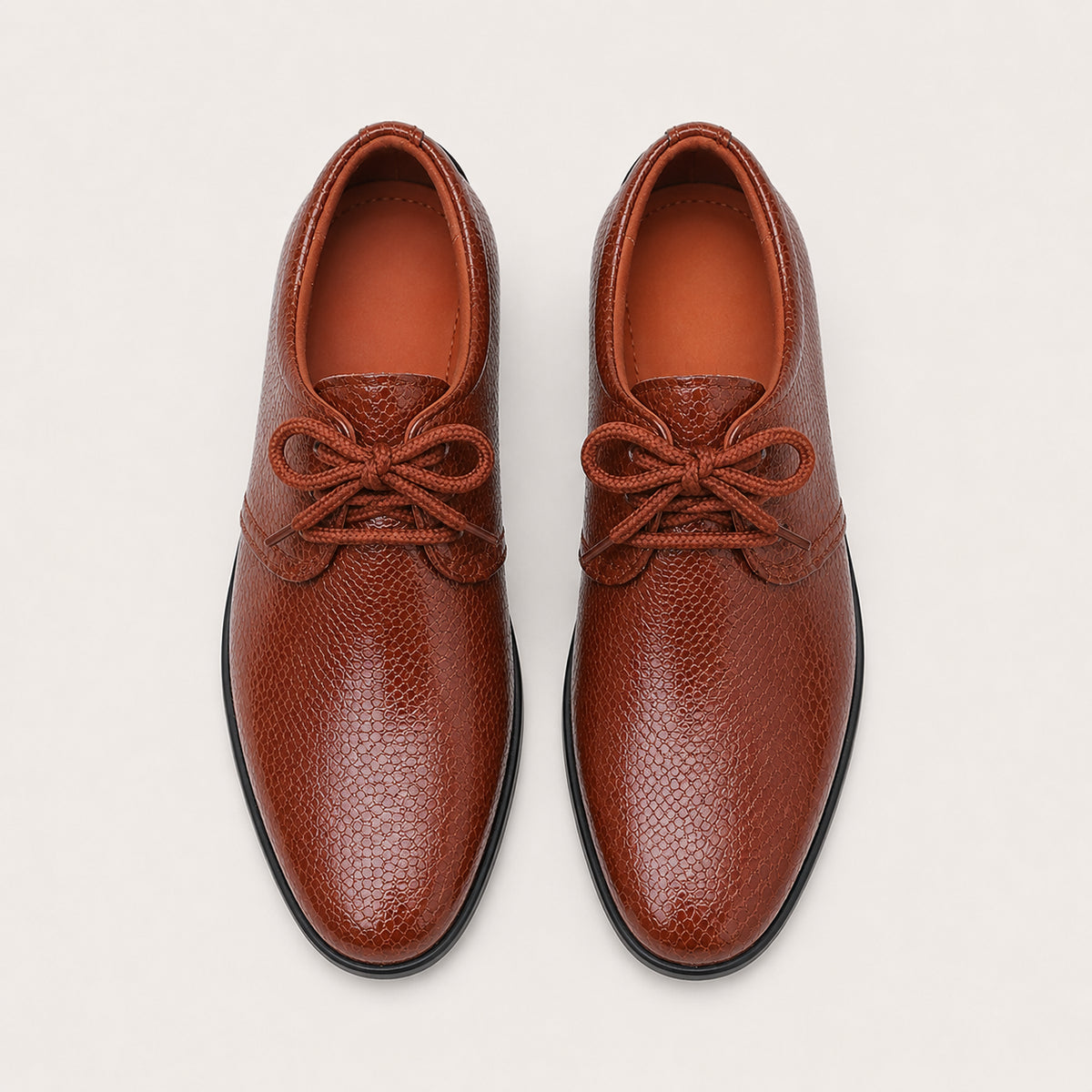 Mocassins de Mariage pour Garçons Marron - vue du dessus