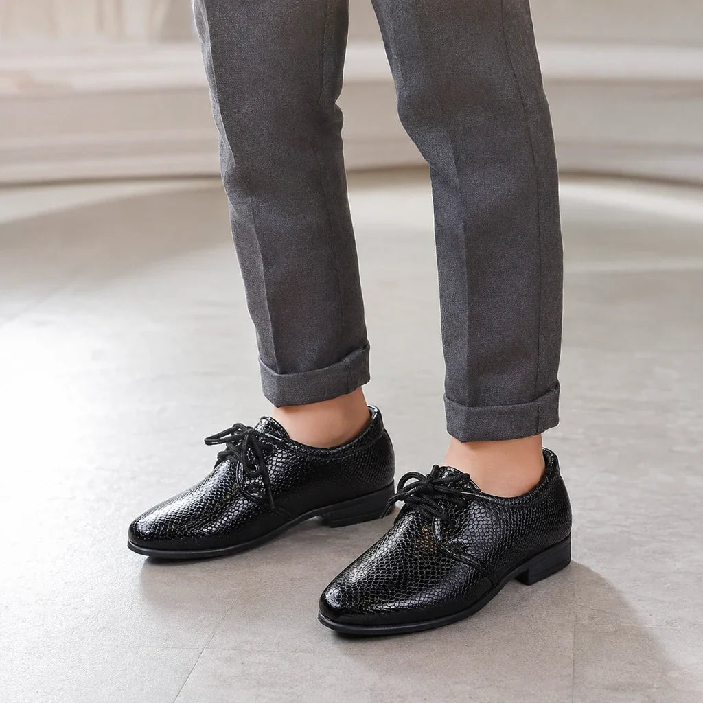 Mocassins de Mariage pour Garçons Noir - porté