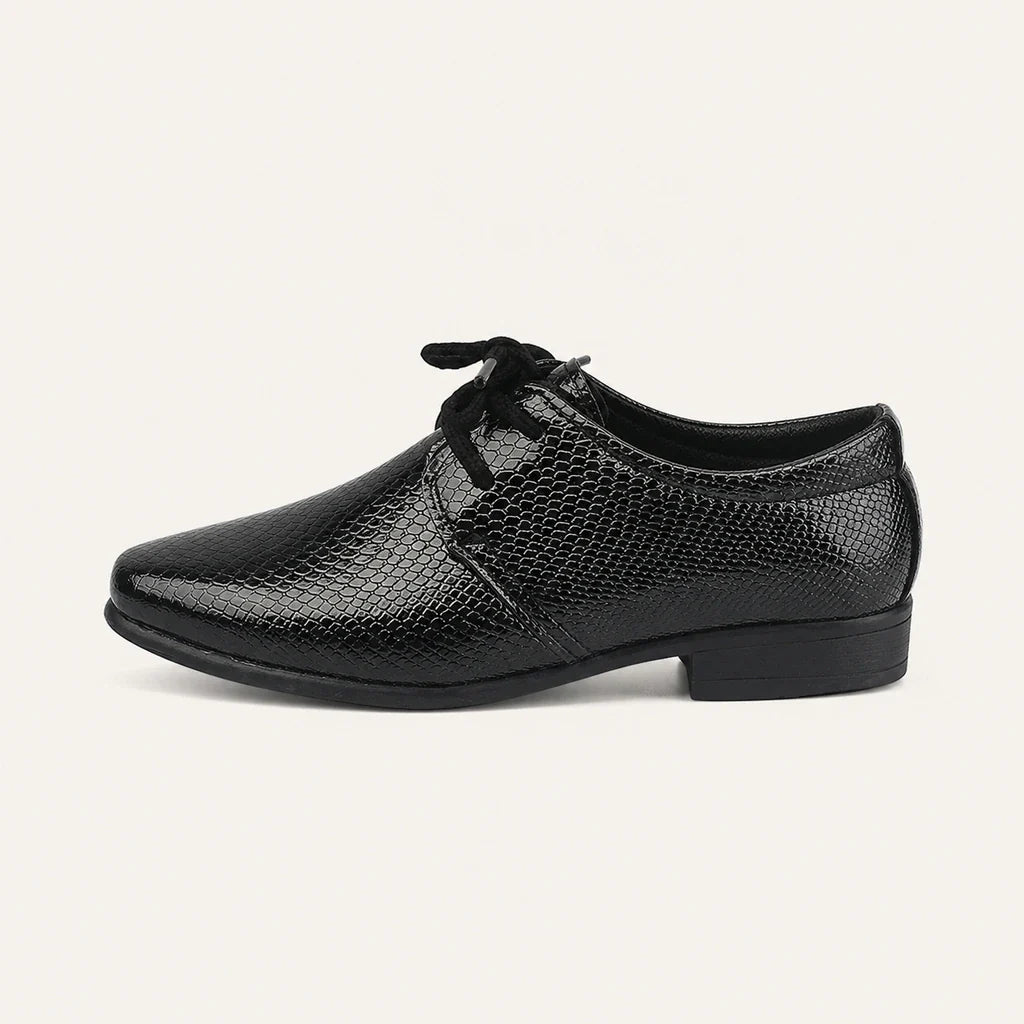Mocassins de Mariage pour Garçons Noir - vue de côté
