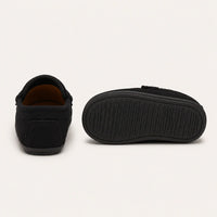 Mocassins Enfant En Simili-Cuir Noir - vue de la semelle