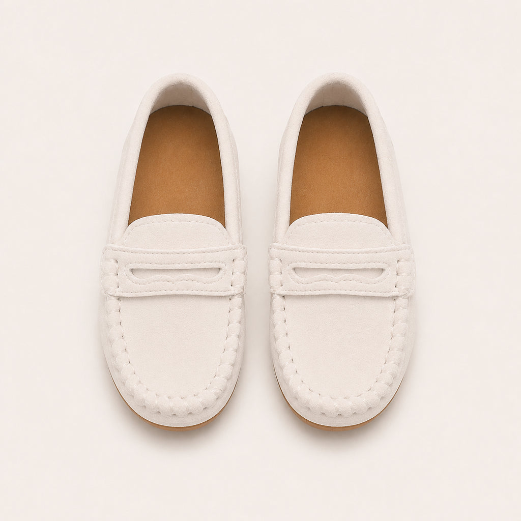 Mocassins enfant souples antidérapants - vue du dessus