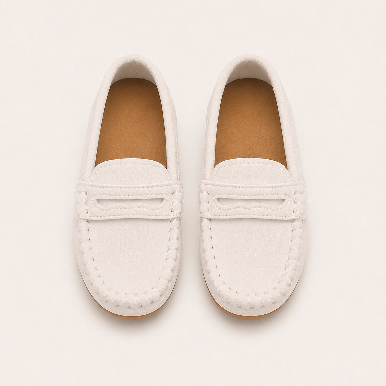 Mocassins enfant souples antidérapants - vue du dessus