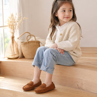 Mocassins Enfant Toutes Saisons Marron - porté