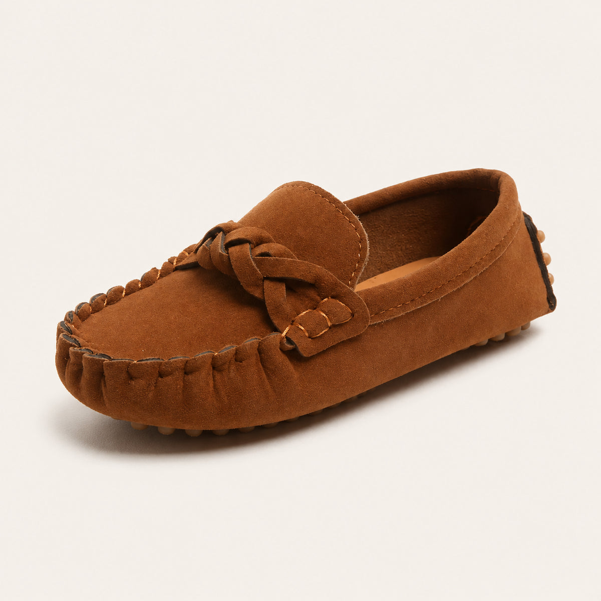 Mocassins Enfant Toutes Saisons Marron - vue 3/4