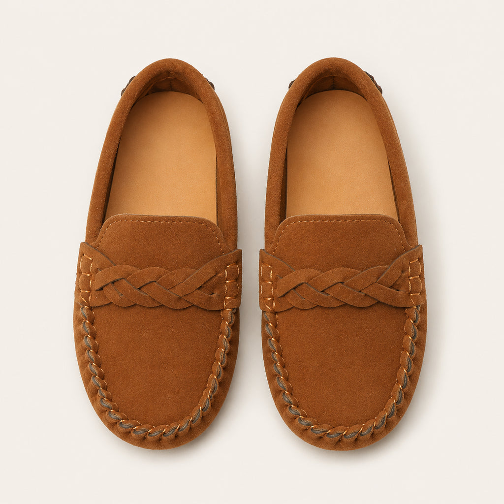 Mocassins Enfant Toutes Saisons Marron - vue du dessus