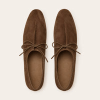 Mocassins Femme Printemps En Suédine À Lacets - vue du dessus