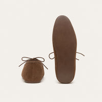 Mocassins Femme Printemps En Suédine À Lacets - vue de la semelle