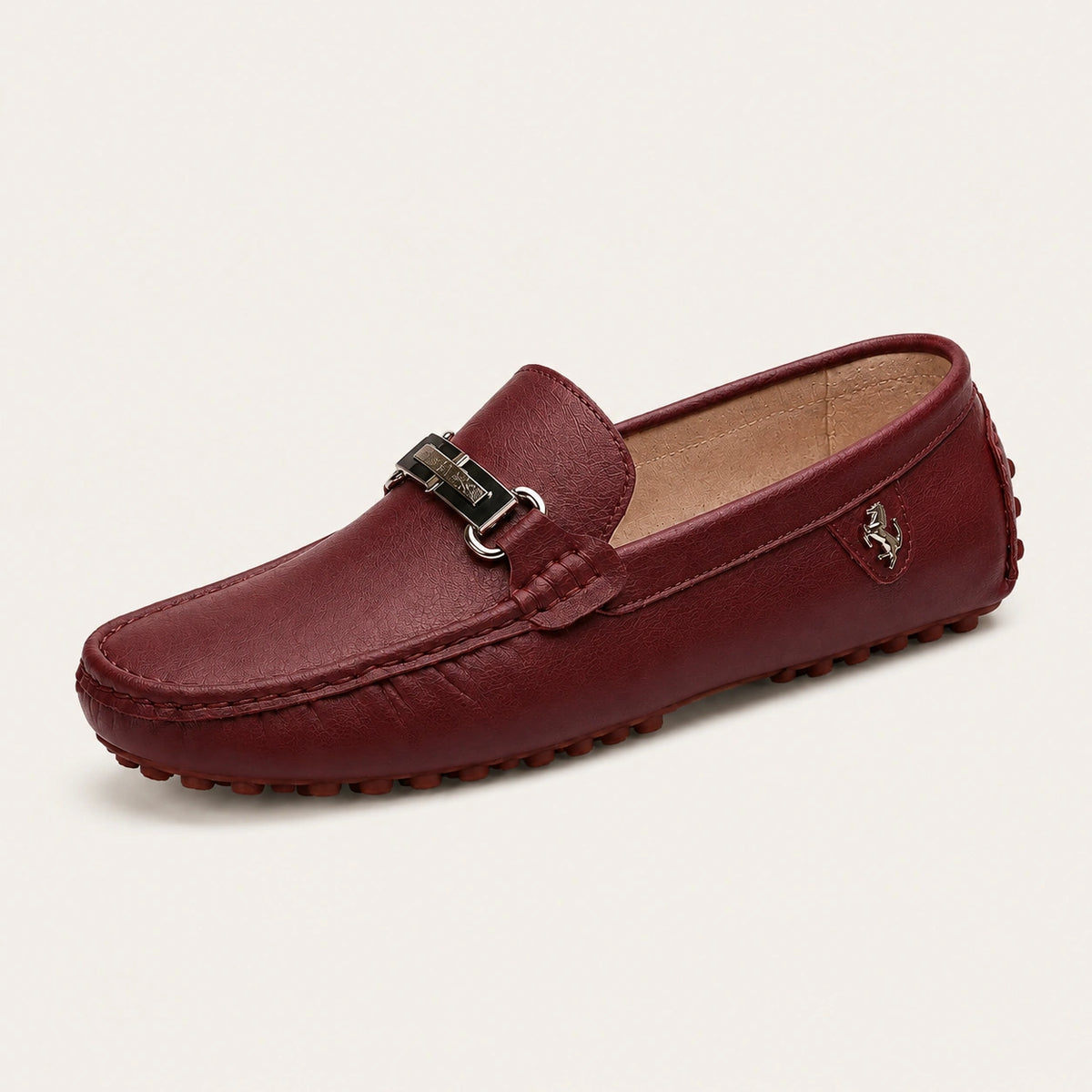 Mocassins Homme Bordeaux - vue 3/4