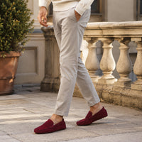 Mocassins Homme Cuir Suédé - porté
