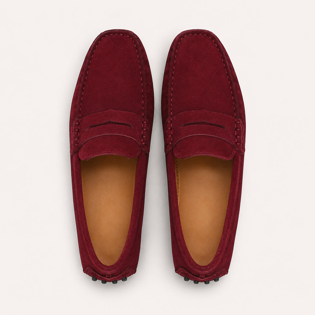 Mocassins Homme Cuir Suédé - vue du dessus