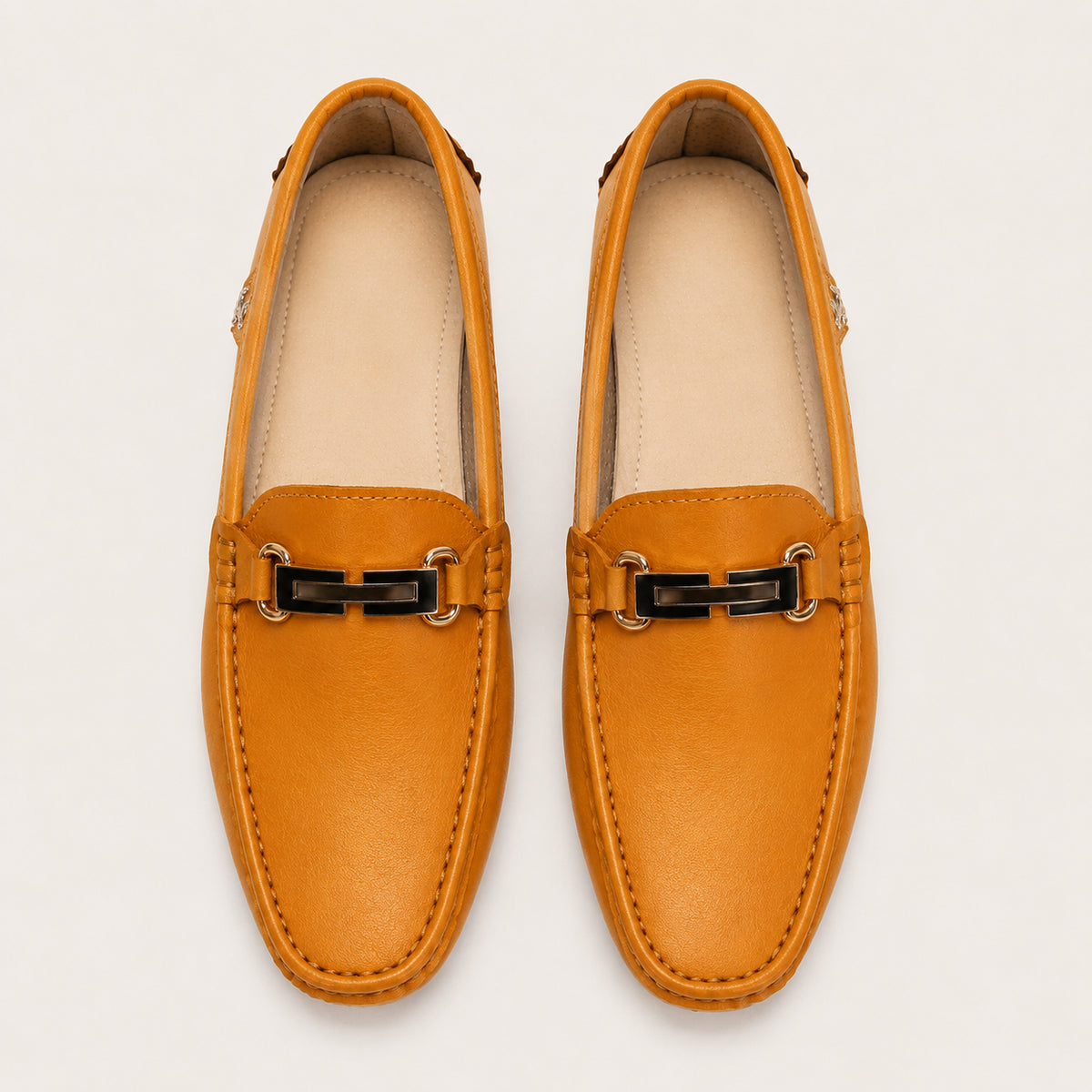 Mocassins Homme De Conduite En Simili-Cuir - vue du dessus