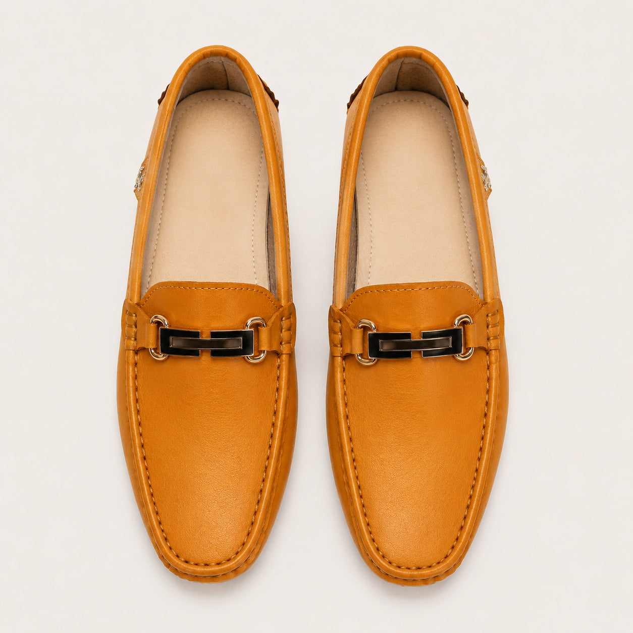 Mocassins Homme De Conduite En Simili-Cuir - vue du dessus