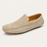Mocassins Homme En Cuir De Vachette Suédé - vue 3/4