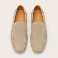Mocassins Homme En Cuir De Vachette Suédé - vue du dessus