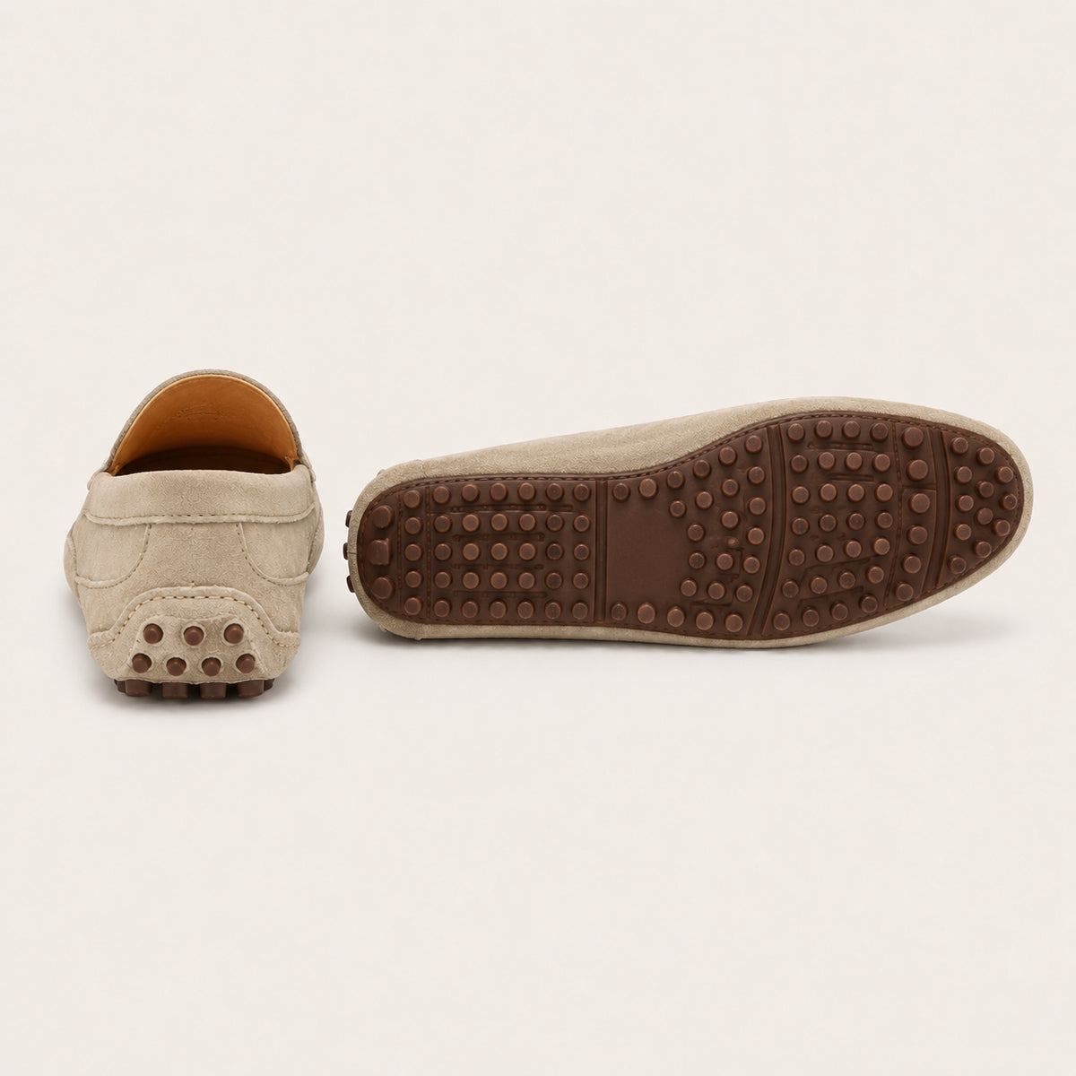 Mocassins Homme En Cuir De Vachette Suédé - vue de la semelle