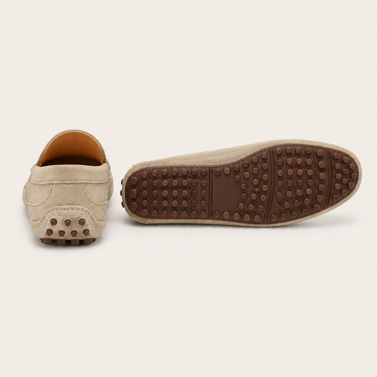 Mocassins Homme En Cuir De Vachette Suédé - vue de la semelle