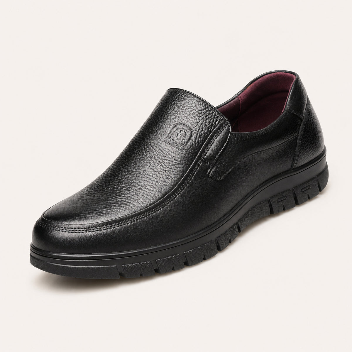 Mocassins Homme En Cuir Sans Lacets - vue 3/4