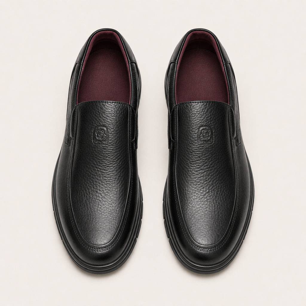 Mocassins Homme En Cuir Sans Lacets - vue du dessus