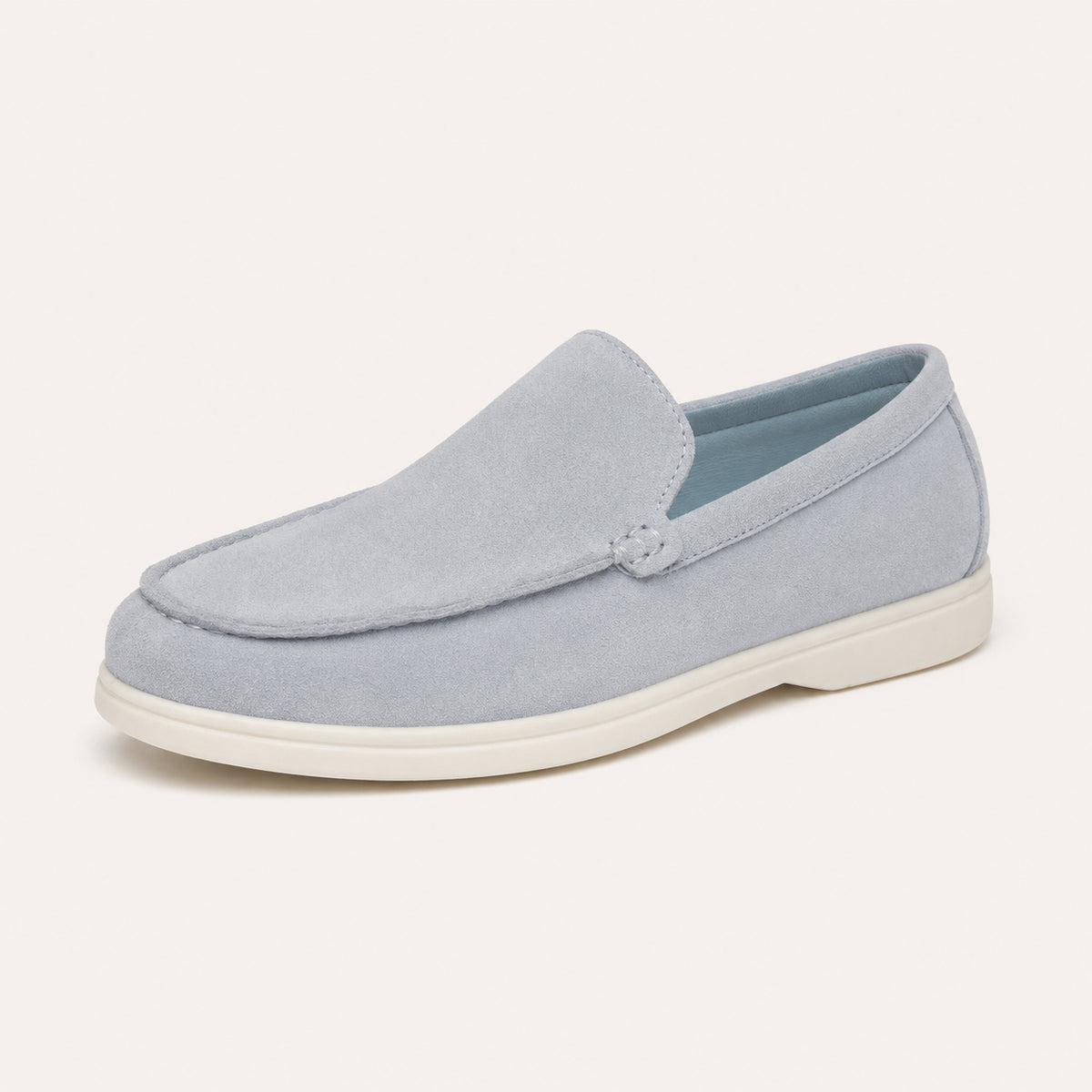 Mocassins Homme En Simili-Daim Sans Lacets - vue 3/4