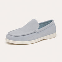 Mocassins Homme En Simili-Daim Sans Lacets - vue 3/4