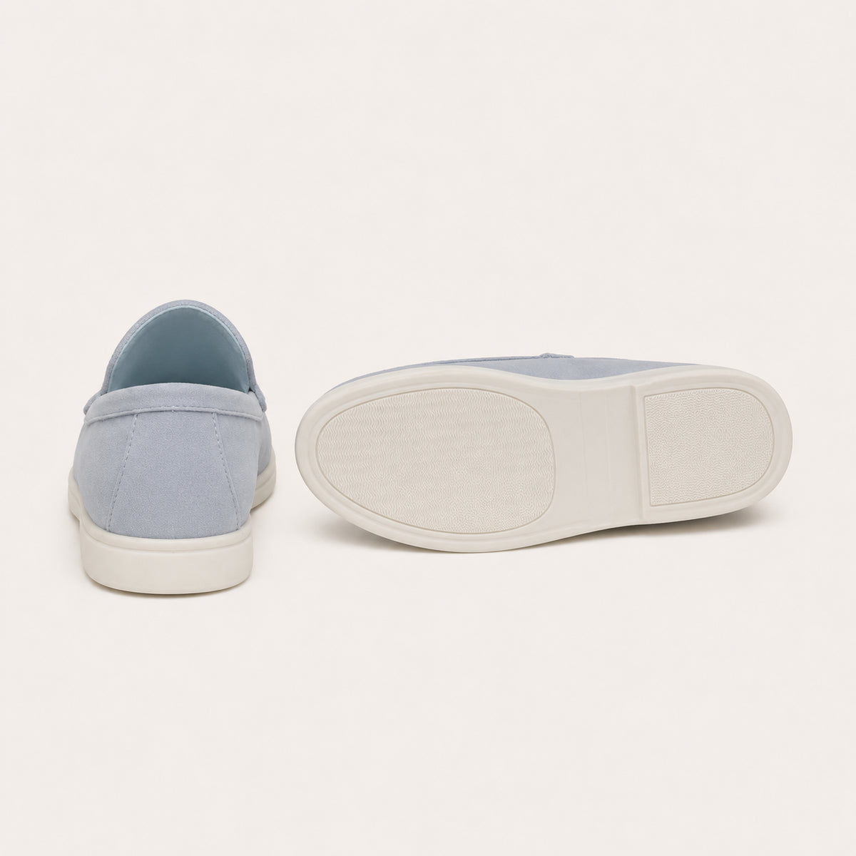 Mocassins Homme En Simili-Daim Sans Lacets - vue de la semelle