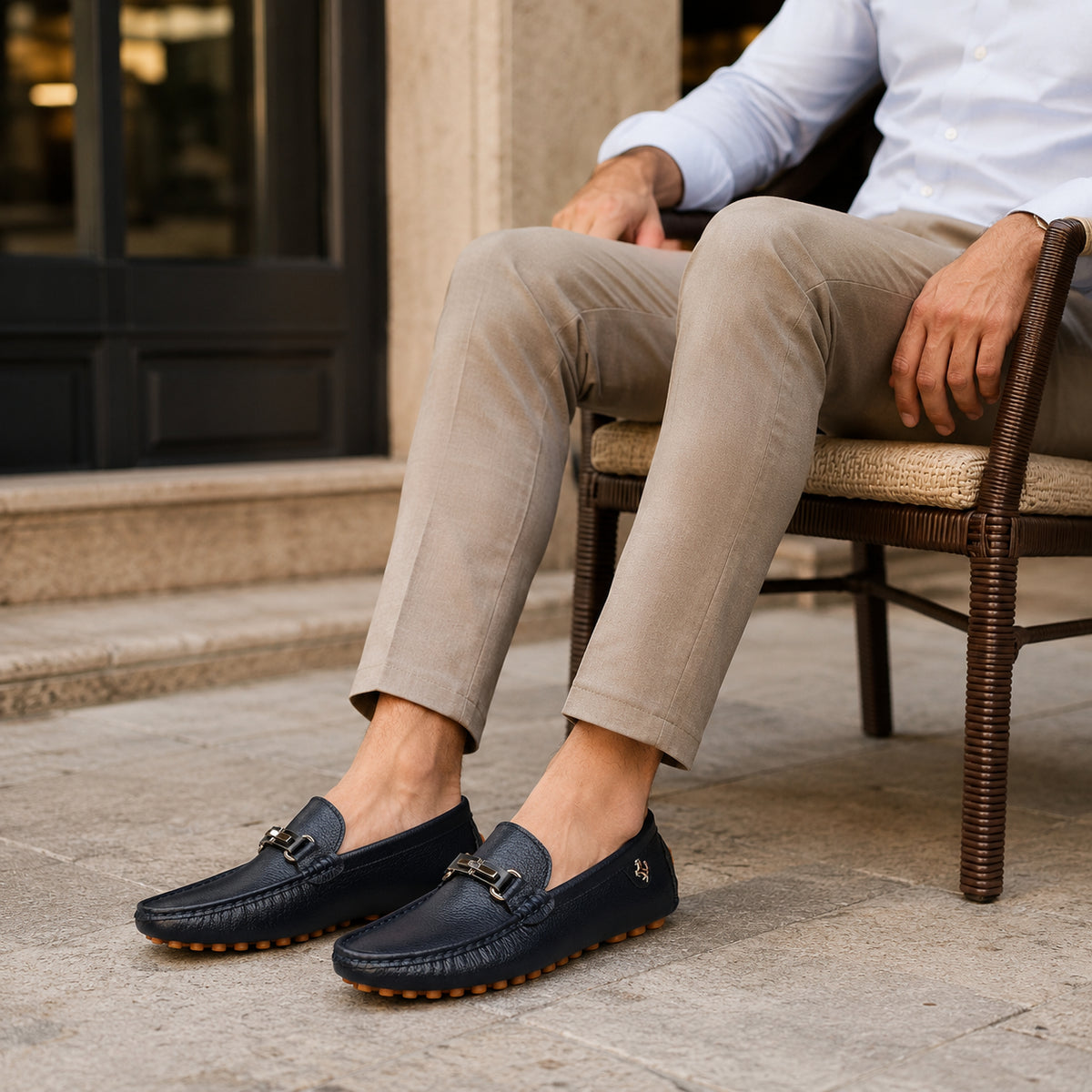Mocassins Homme En Similicuir - porté
